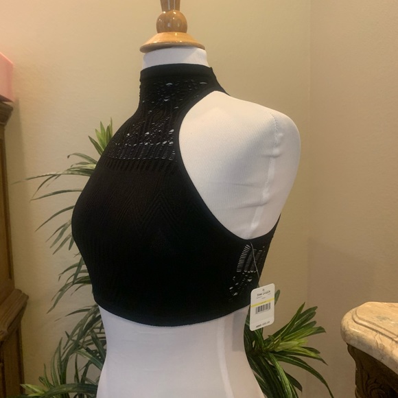 Free People So Bright Seamless Brami Top Black M/L - Picture 9 of 12